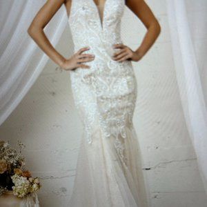 Wedding-Lulus Luxe Keeping My Promise White Embroidered Lace Trumpet Dress
